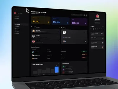 Mental Health Dashboard UI – Clinical Practice Management System admin ai dashboard calendar clinical dashboard ui dark mode dashboard dashboard doctor dashobard health dashboard health tech healthcare product design healthcare saas design medical dashboard medical dashboard ui mental health dashboard ui modern web app ui patient management patient management system telehealth platform design therapy management software ux ui design