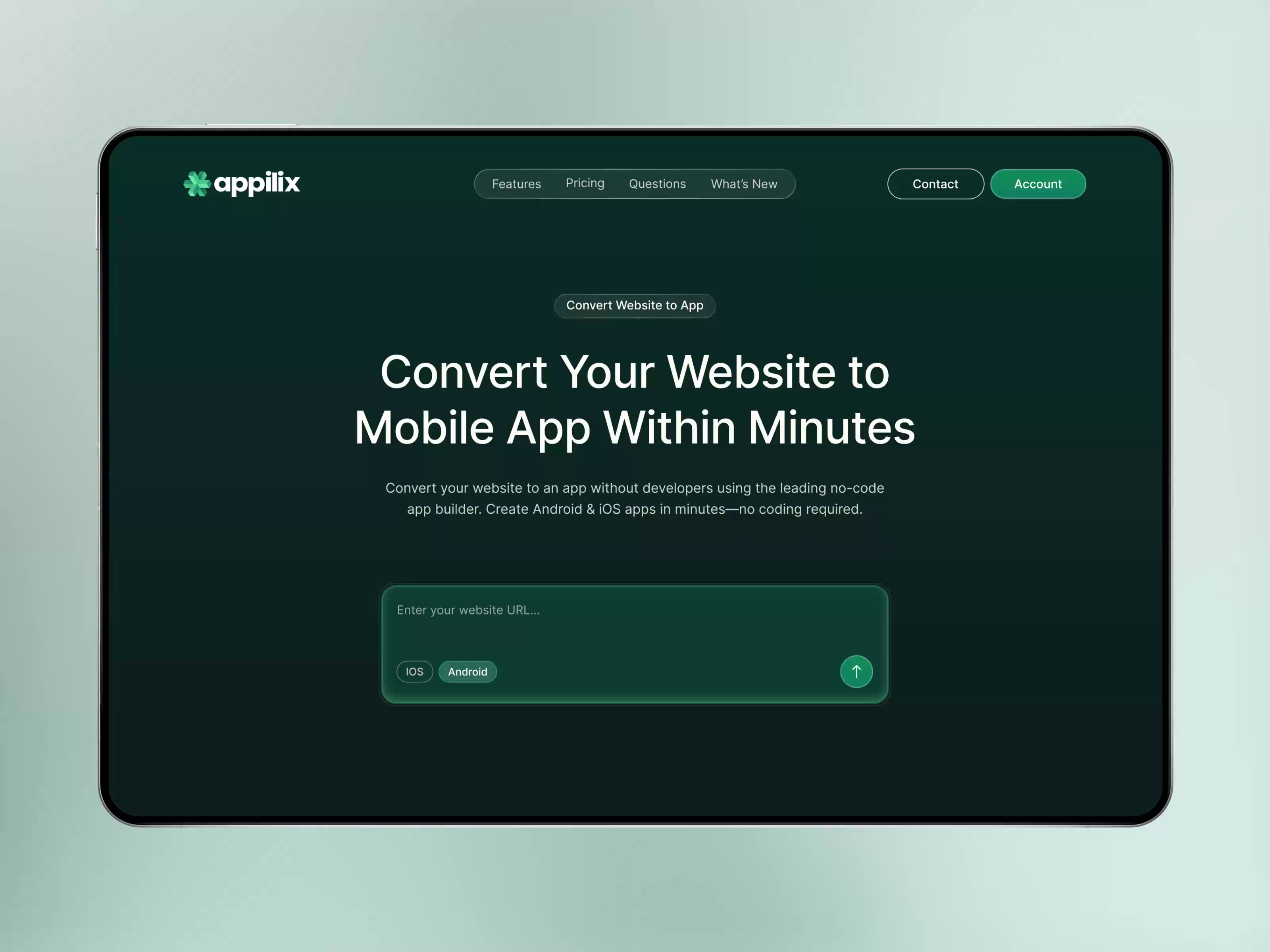 Example of Appilix: No-Code Website to Mobile App UIUX Design