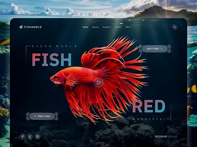 Fish Species Website UI – Underwater Experience exploration fish fish discovery platform fish gallery experience fish species website ui fishworld landing page fishworld website landing page marine life exploration website ocean ocean research discovery ocean wildlife web design ocean world web ui uiux design underwater experience underwater world website visual design web design