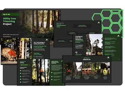 Tree Trimming Project Presentation design graphic design minimal design minimal presentation design presentation presentation design