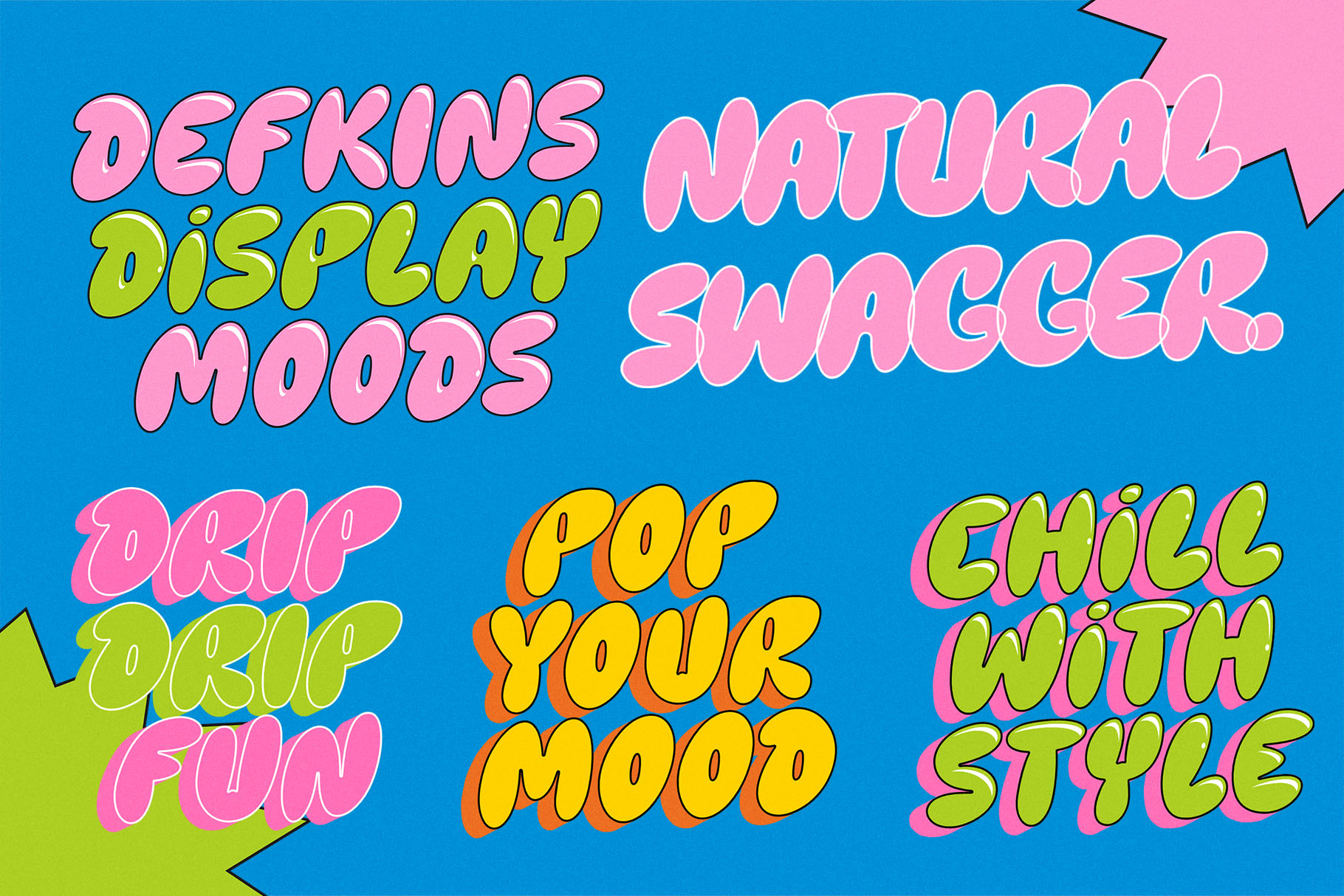 Defkins — The Bubble Pop Display Typeface boldbubblefont boldplayfont brighttypefont bubblepopfont cheerfuldisplayfont fundisplayfont funkydisplayfont funtypographyfont groovybubblefont happylettersfont joyfultypefont playmoodfont popmoodfont popspiritfont popstylefont retrofont retrotypefont roundedmoodfont softdisplayfont