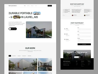 Black Lake Outdoors - Real Estate landing page 3d animation branding design graphic design hero section illustration landing page logo minimal design motion graphics ui ui design ux website