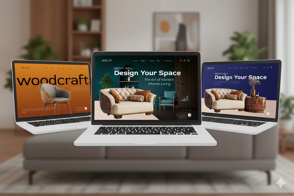 ARCHIT — Luxury Furniture & Interior Design E-Commerce architecture branding clean ui design ecommerce figma furniture design home decor interaction design interior design landing page luxury minimalist ui uiux ux web design web layout