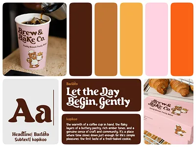 Coffee Shop Visual Identity & Brand Color bakery brand identity branding coffee graphic design