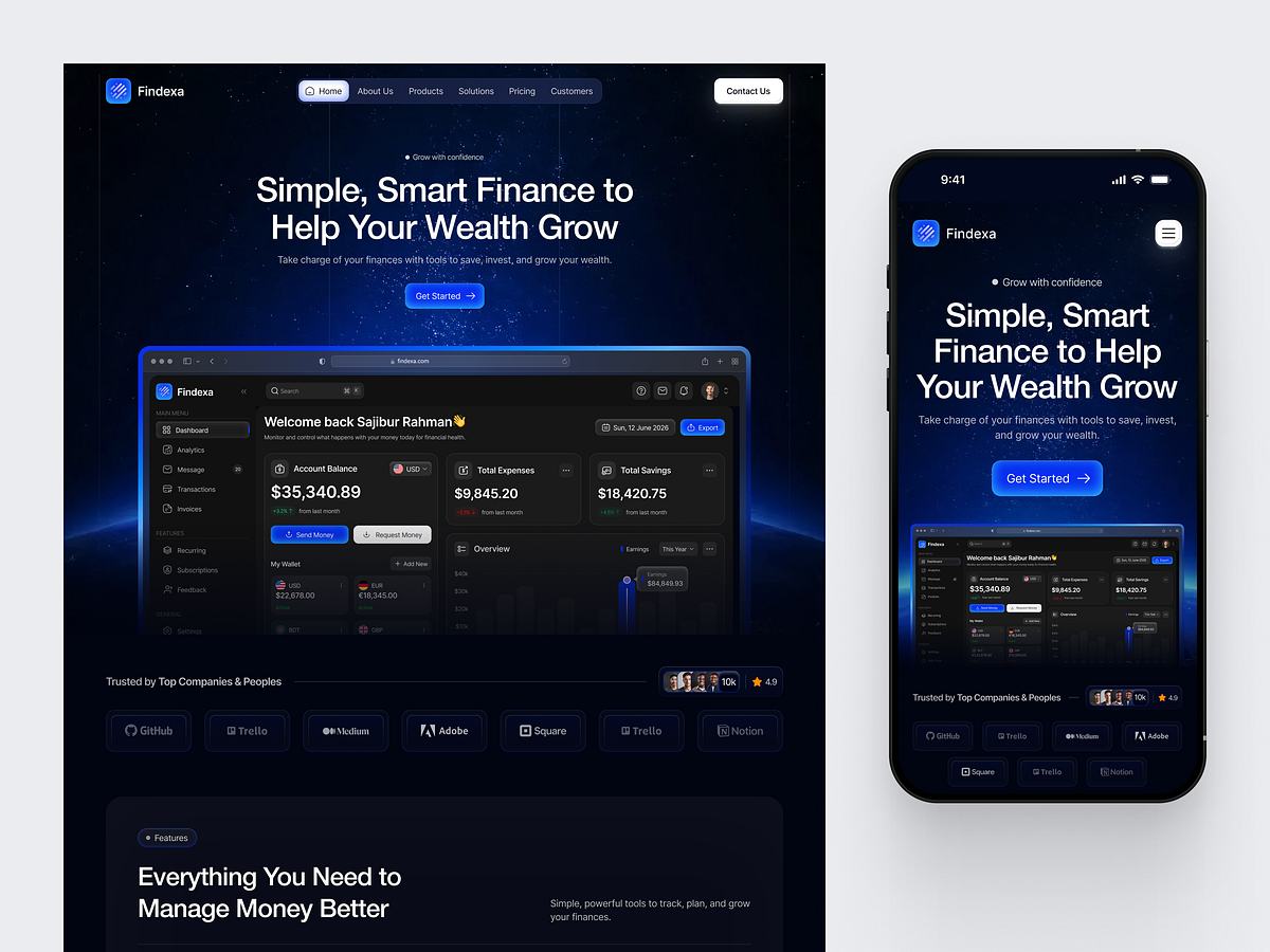 Findexa - Finance SaaS Website Image 1