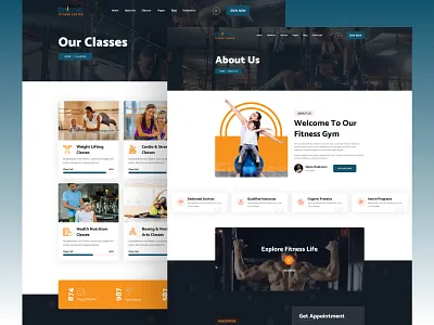Divine Fitness Center Website UI Design branding design creative web design digital experience fitness branding fitness website gym website health and wellness landing page design modern web design product design responsive design sports website startup website ui ui design user interface ux ui design web ui design website design
