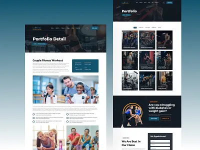 Fitness Portfolio & Workout Program Website UI Design component based ui creative website ui design system figma figma ui concept figma website design fitness ui layout grid layout design interface exploration modern website ui portfolio ui design product design ui responsive web ui ui ui design inspiration ui ux case study user centered design visual hierarchy ui web interface layout workout program ui
