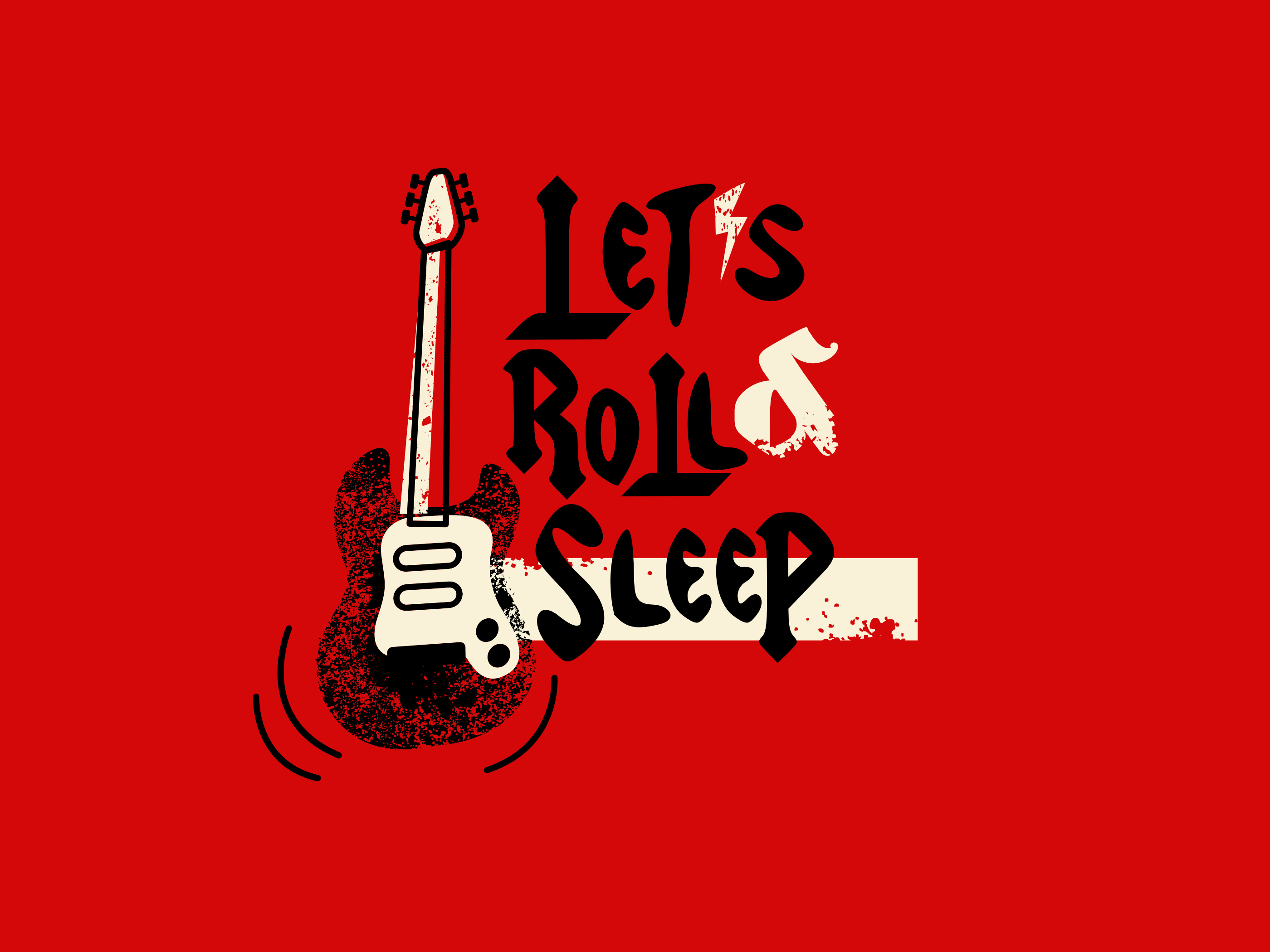 Roll & Sleep screenprint graphic design screenprint vector