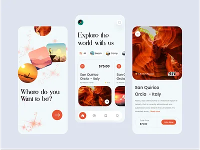 Travel mobile app agency app app design destination explore flight app mobile nooktiva nooktivadesignagency tourism travel travel agency travel app travel booking traveling trip ui uixu ux vacation