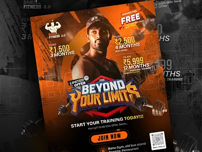 Banu Gym - New Year Offer Poster design graphic design gym poster marketing new year offer