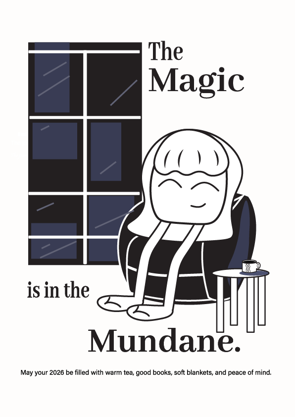 #2 Happy New Year 2026 Poster 2026 adobe illustrator creative cute art daily art design flat design graphic design illustration monochrome new year new year 2026 poster vector visual design