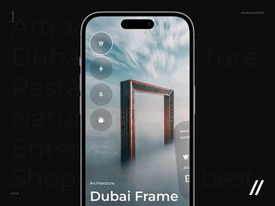 Sightseeing Mobile IOS App android animation app app design dashboard design dubai ios location map mobile mobile app mobile ui motion online sightseeing tourism travellimg ui ux