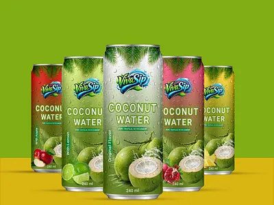 Coconut Water Can Label & packaging Design beverage design beverage packaging branding design can design can label design coconut water coconut water can design drinks bottle graphic design label design packaging design product label product packaging