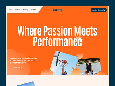 Basketing – Sports Community Website UI Design animation basketball basketballdesign basketballlife communityplatform creativeui digitaldesign dribbbledesign landingpagedesign modernuidesign productdesign sportsbranding sportscommunity sportsuidesign sportswebsite uxuidesigner webdesigninspiration webdesigntrends websiteanimation websiteconcept
