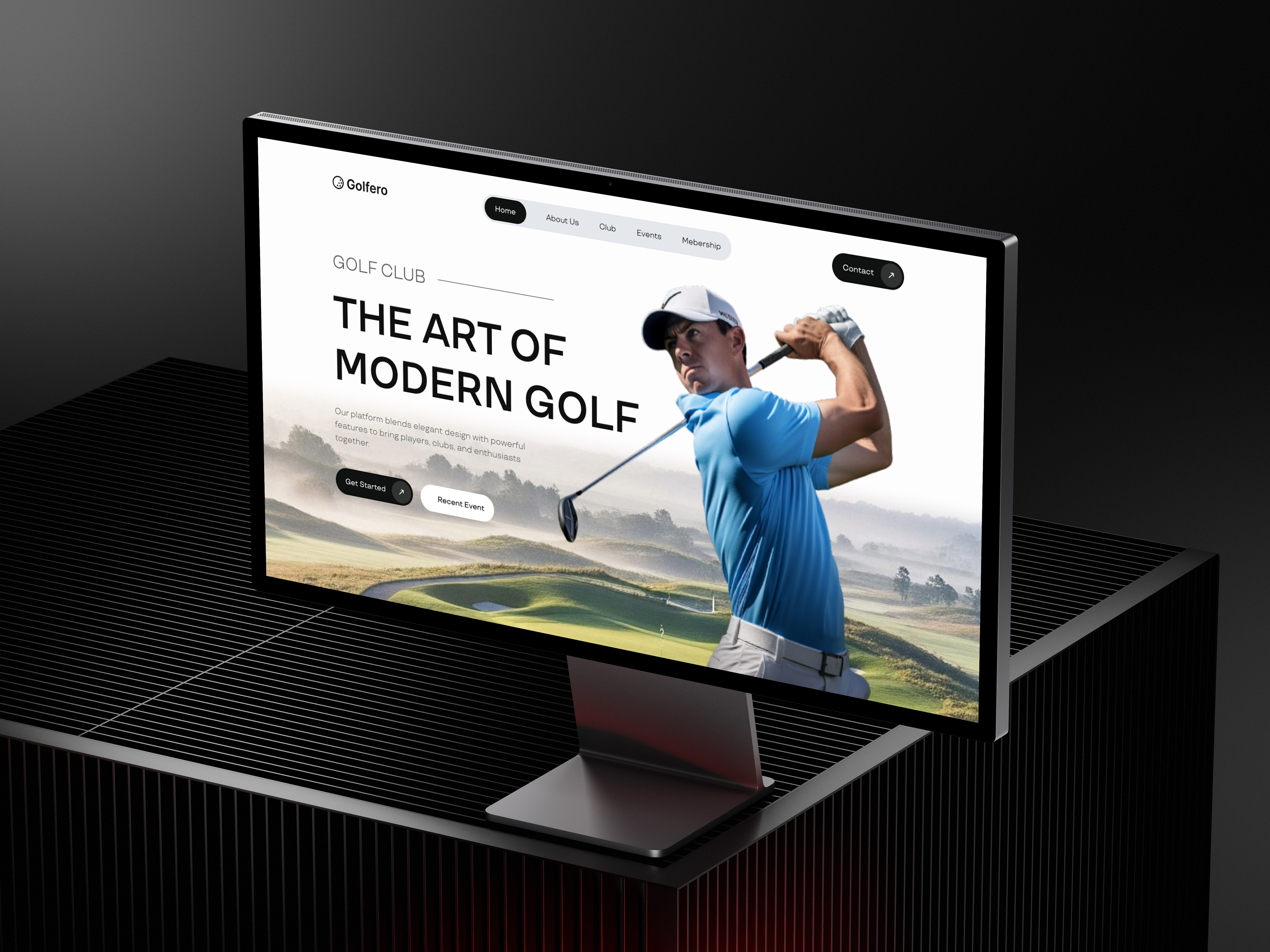 Golf Website Design clean ui golf course golf ui golf website landing page luxury website modern website sports website ui ui design web design website design