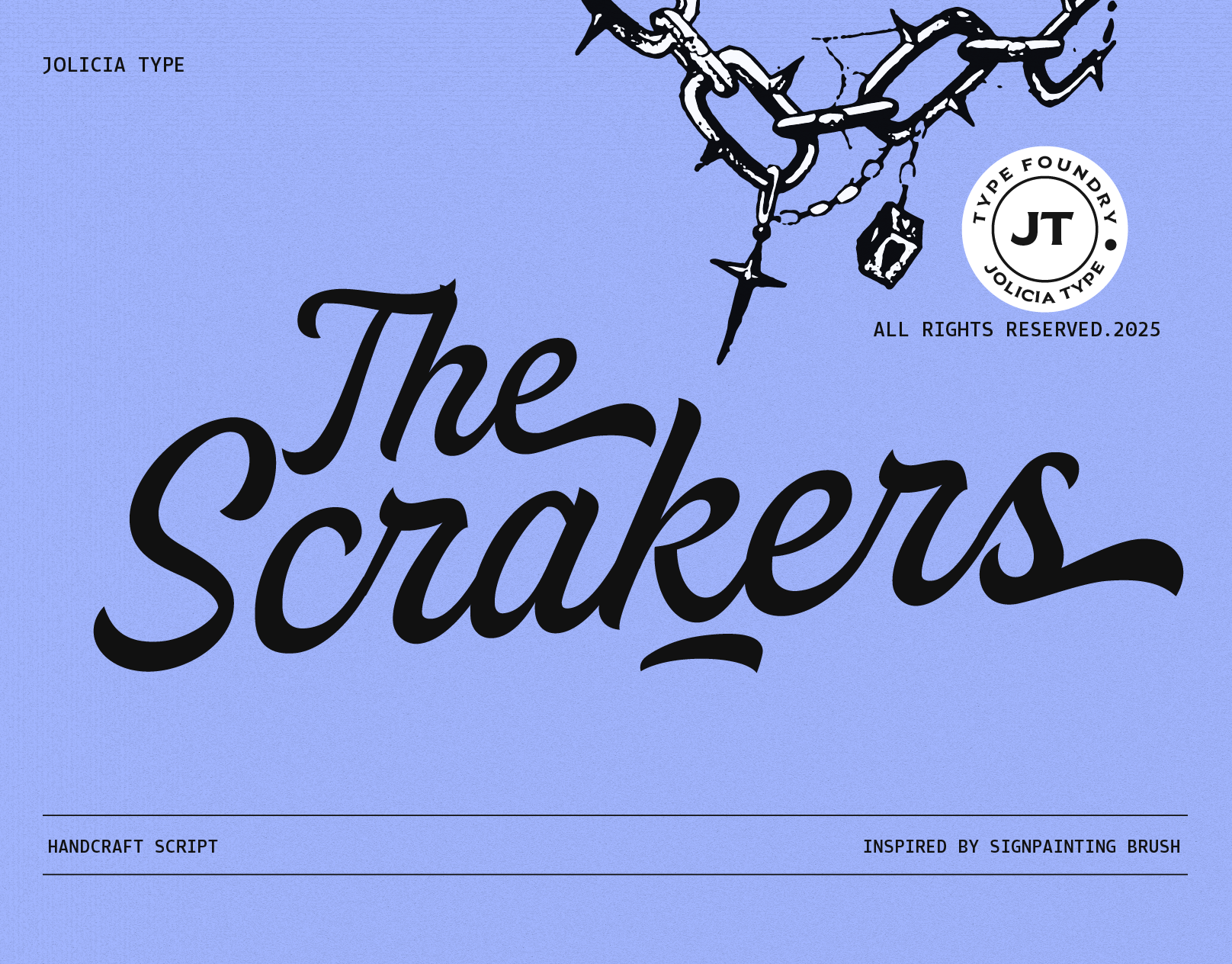 Scrakers | Vintage Font | Free To Try bold script typeface branding font brush lettering font brush script font display script font freebies freefont hand painted script headline font ligature font logo font opentype font packaging font poster font retro sign painting script font sign painting font stylistic alternates swash font vintage script font