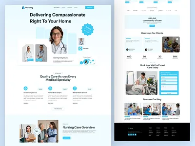 Nursing – Hospital Website Templates For Clinic & Healthcare design designerforux healthcare web design healthcare website template hospitals websites design illustration landing page landing page design medical landing page medical website design medical website template template design ui uiux design uiux designer web design web design templates website redesign