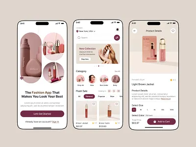 Beauty Product App app beauty beauty product app body care cosmetics e commerce ecommerce ecommerce app face care modern app shop skin care app skincare store ui ux