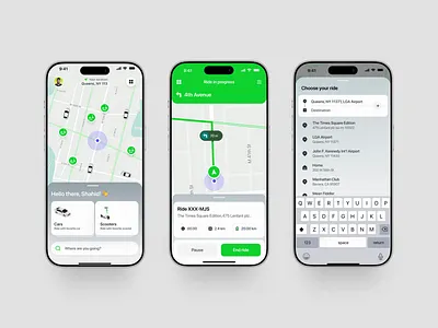 Rooda – Ride Sharing App Animation app animation app design bike sharing booking app design design trend interface ios mobile app mobile app concept mobile ui modern app ui motion design motion graphics product ride booking ride sharing ui animation ui ux web application
