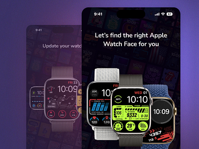 Apple Watch faces app design mobile mockup ui watchfaces