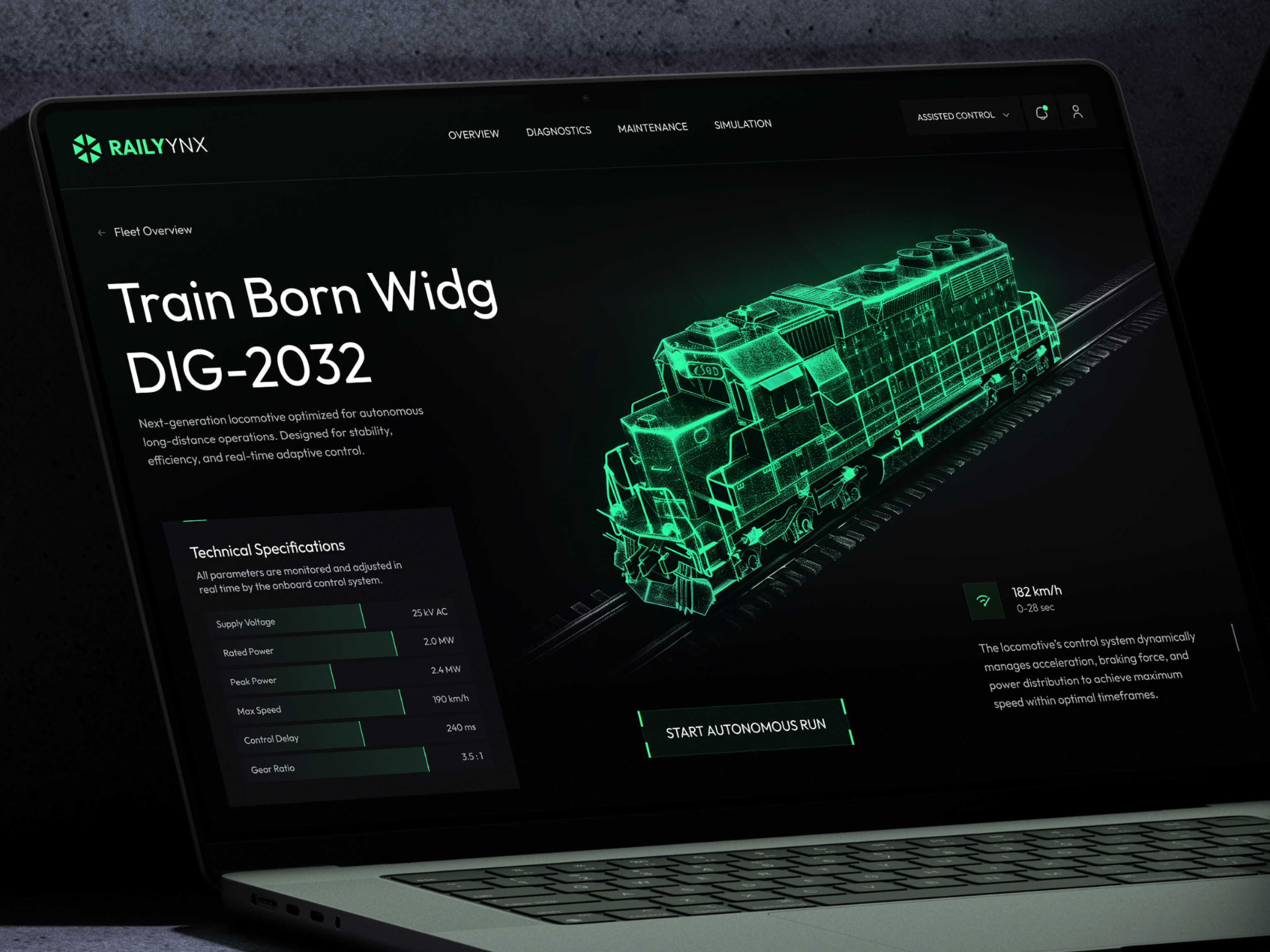 Railynx• Platform Concept black characteristic concept dark digital experience figma graphic graphic design green header interface line menu modern platform train ui user ux
