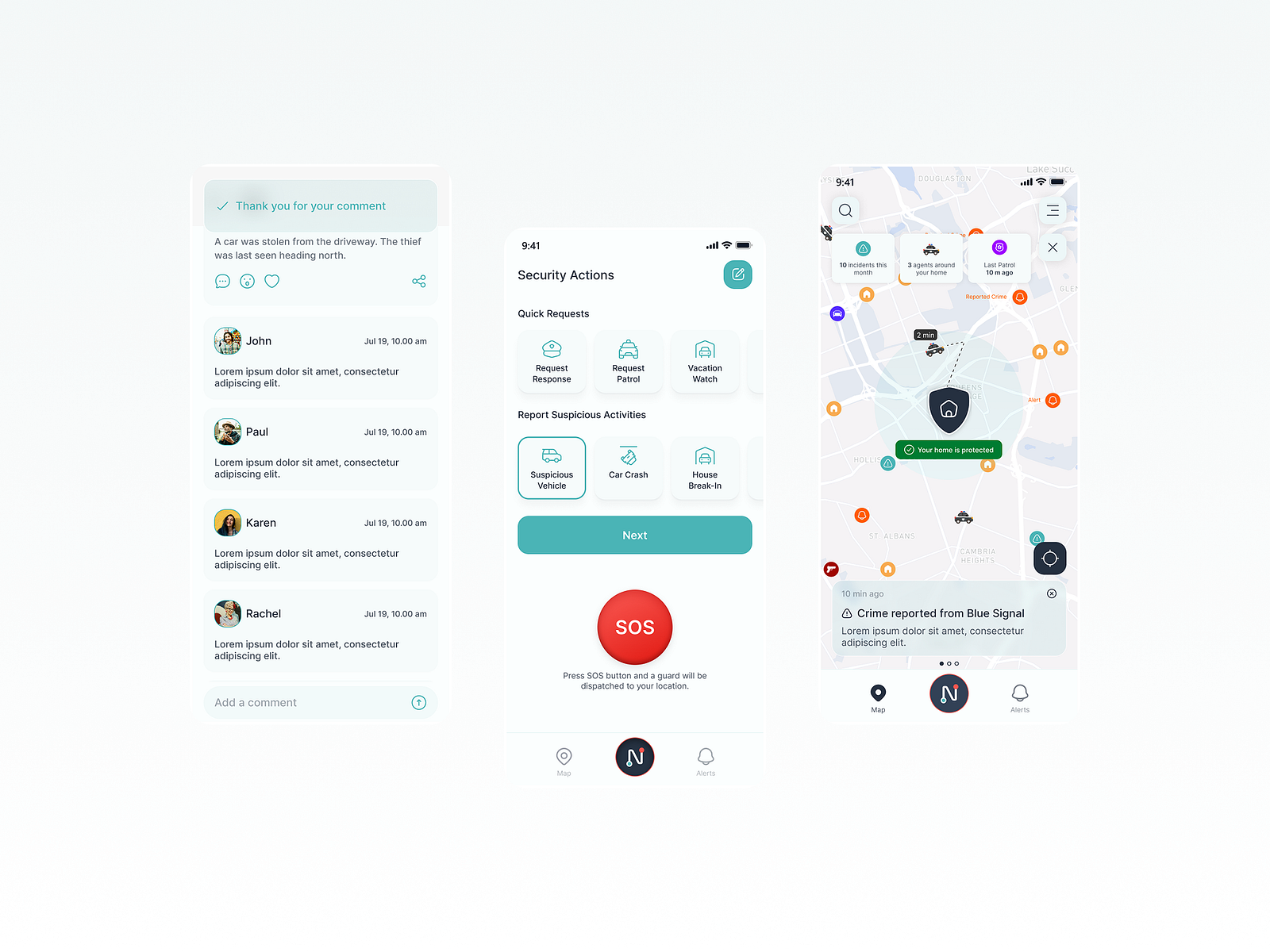 App design for a Security Company by Wolf Studio Agency on Dribbble