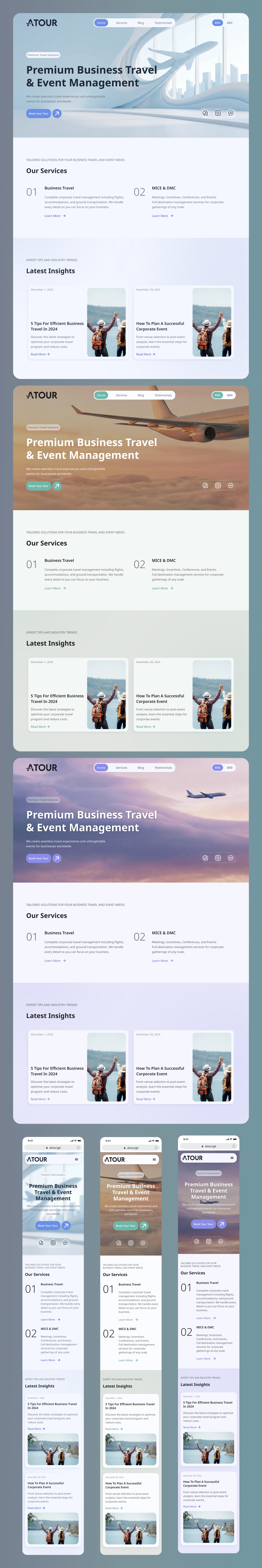 Business Travel Website - Desktop/Mobile Landing Page business travel desktop mobile desktop version landing page mice dmc mobile version travel landing page travel mobile website travel website