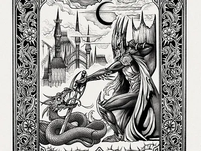 Medieval character illustration