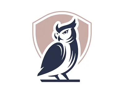 Owl Shield Logo animal logo brandidentity branding design endr id graphic design illustration logo logobranding logodesign logomark logotype vector