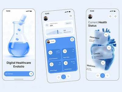 Mental Health Mobile App UI app design app ui health app mental health app mobile app design mobile app ui mood tracker app product design self care app ui design ux design wellness app