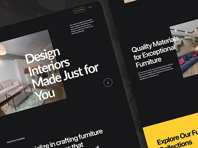 Interior Design Landing Page dribbble furniture interiordesign landingpage minimal uidesign uxdesign webdesign