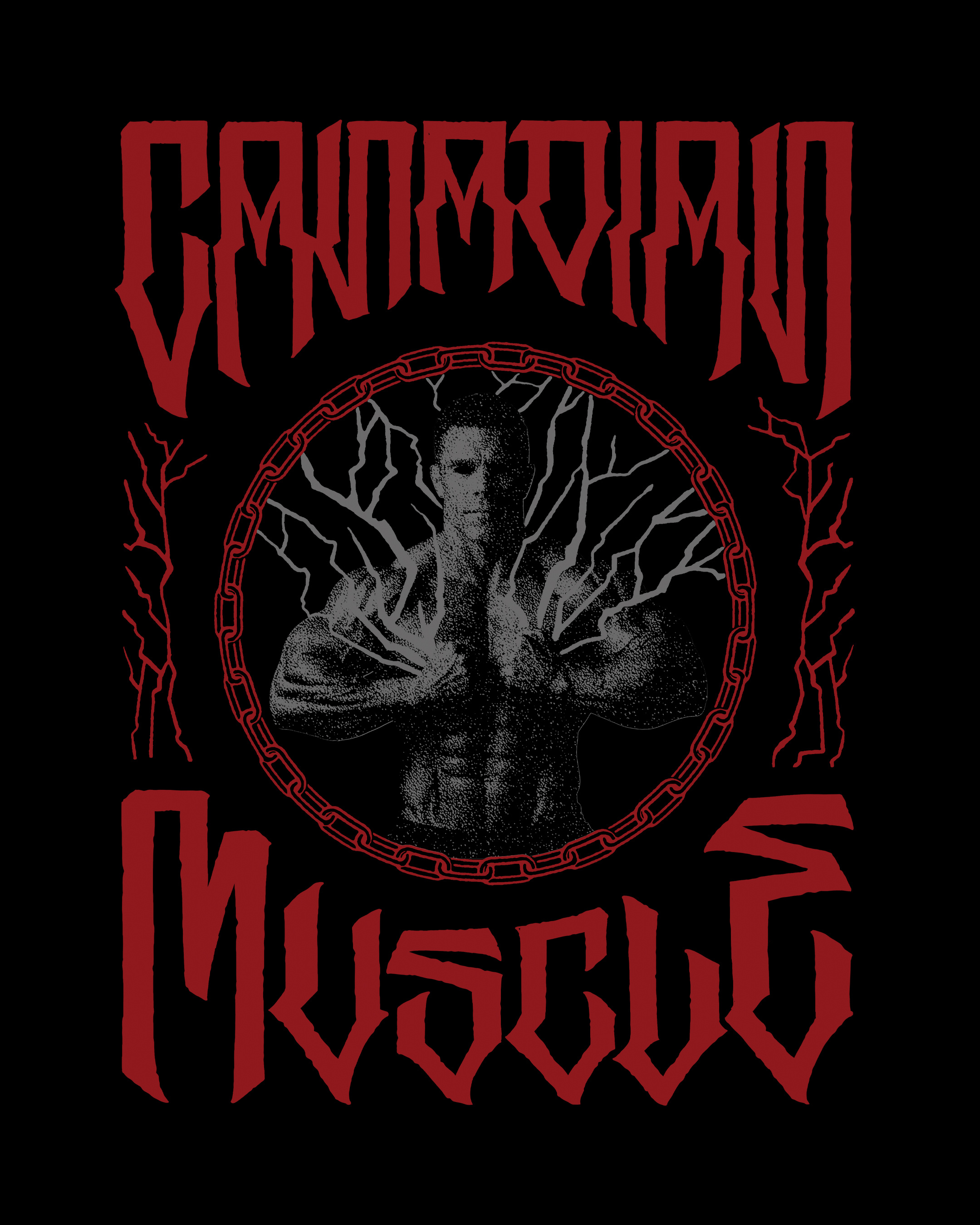 Canadian Muscle - Merch collage graphic design illustration lettering typography