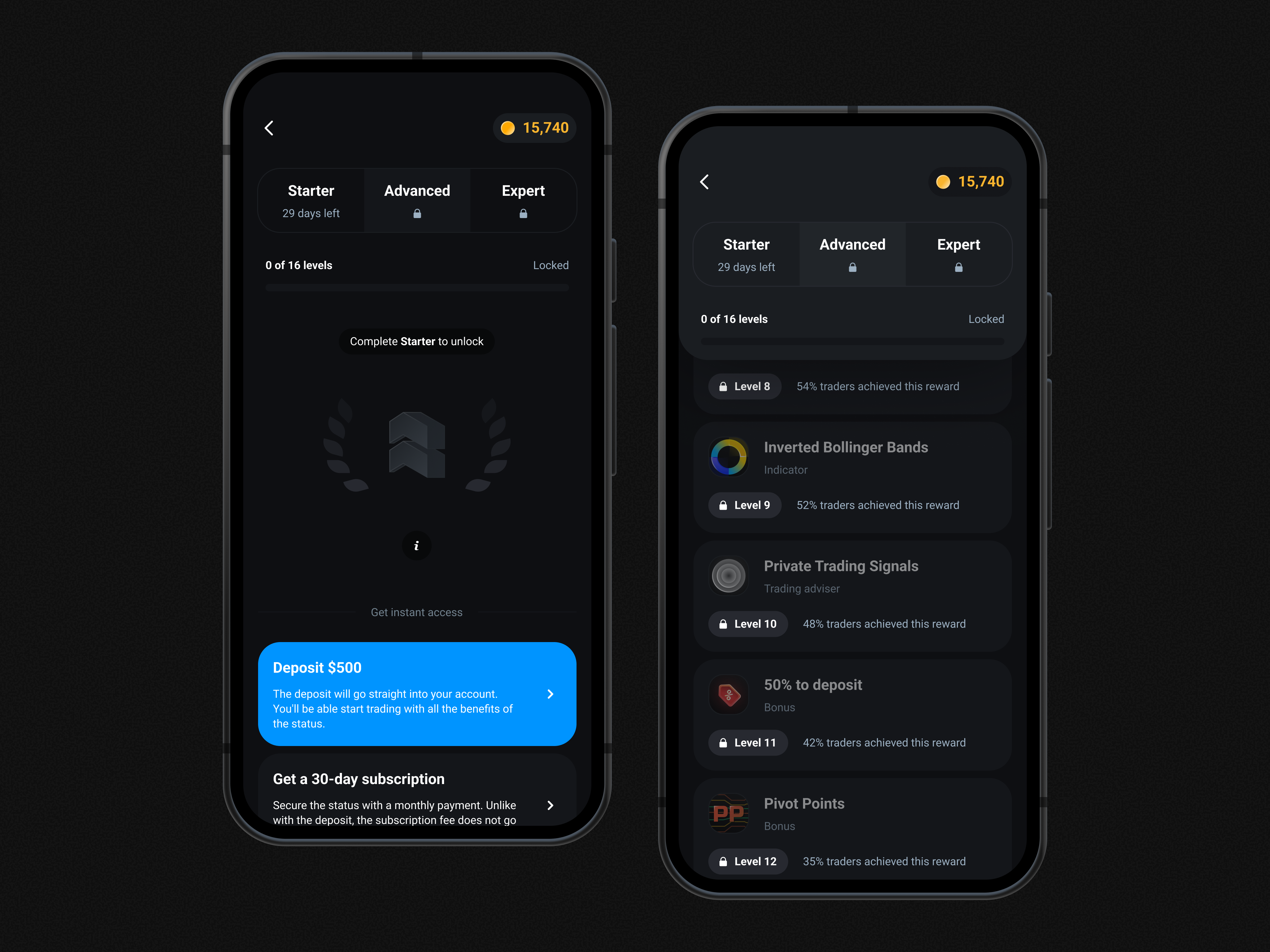 2022, AKMA Statuses app rewards trading ui ux