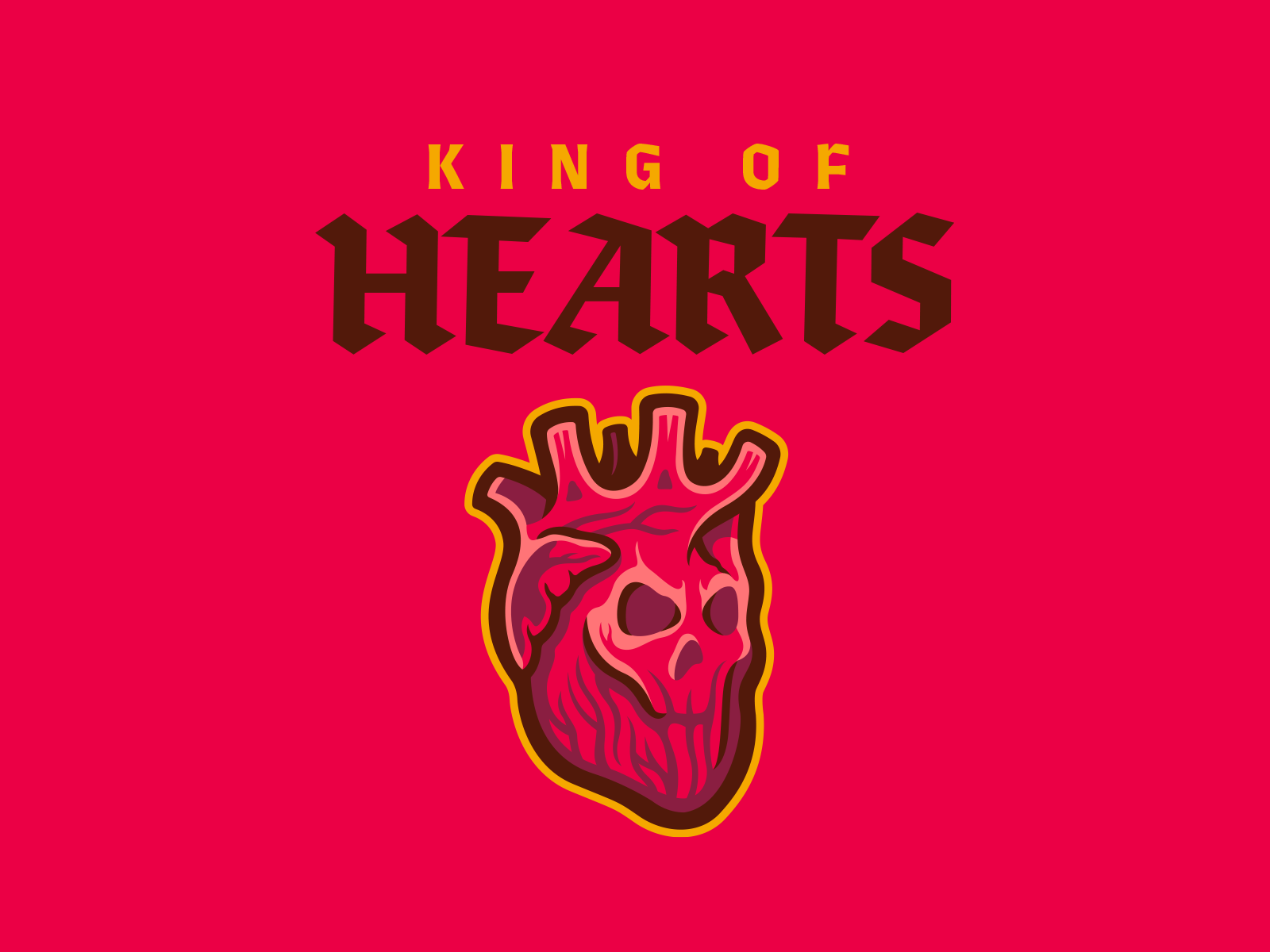 King of Hearts branding design graphic design heart illustration illustrator king king of hearts logo playing card vector
