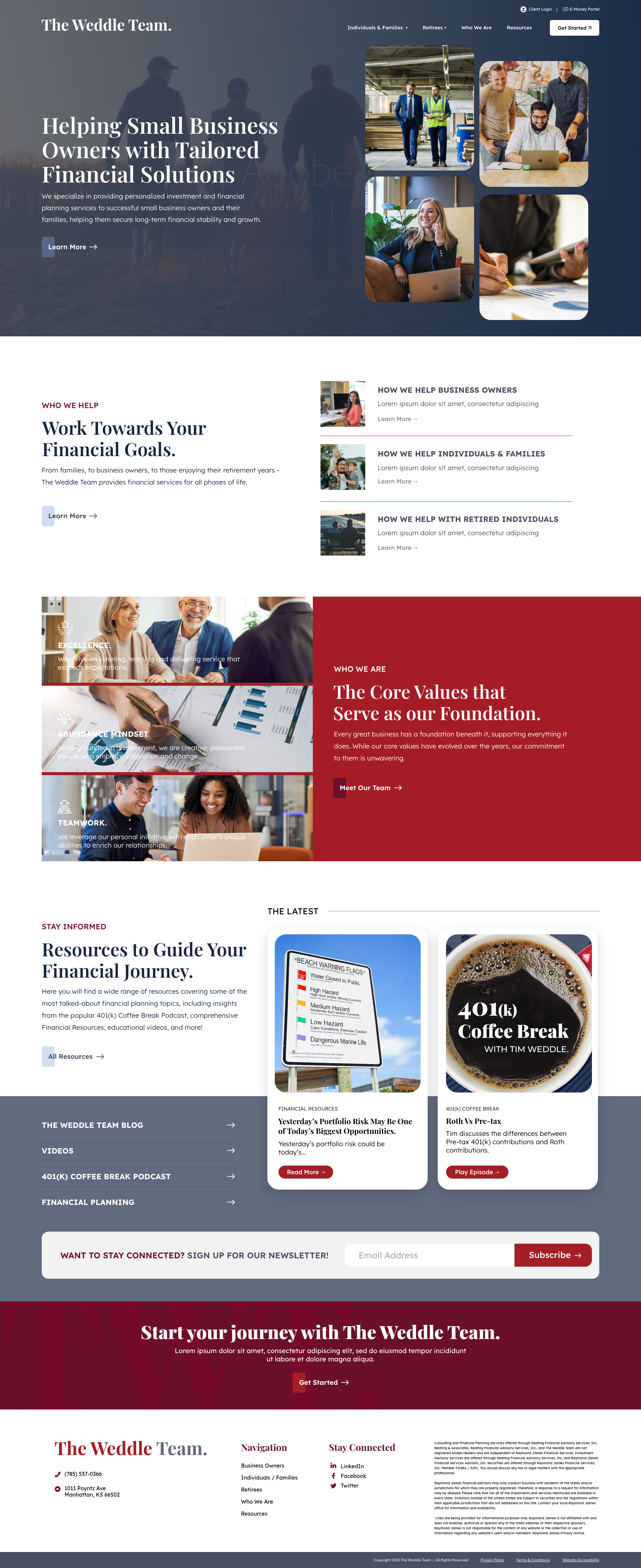 Financial Advising Website Design design graphic design website design