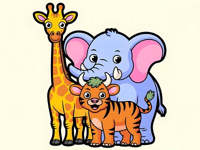 Animal Vector Illustration african animals animation app branding design graphic design illustration logo vector