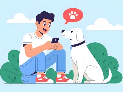 Pet Concept vector illustration 3d animation app branding design graphic design illustration logo motion graphics pet vector