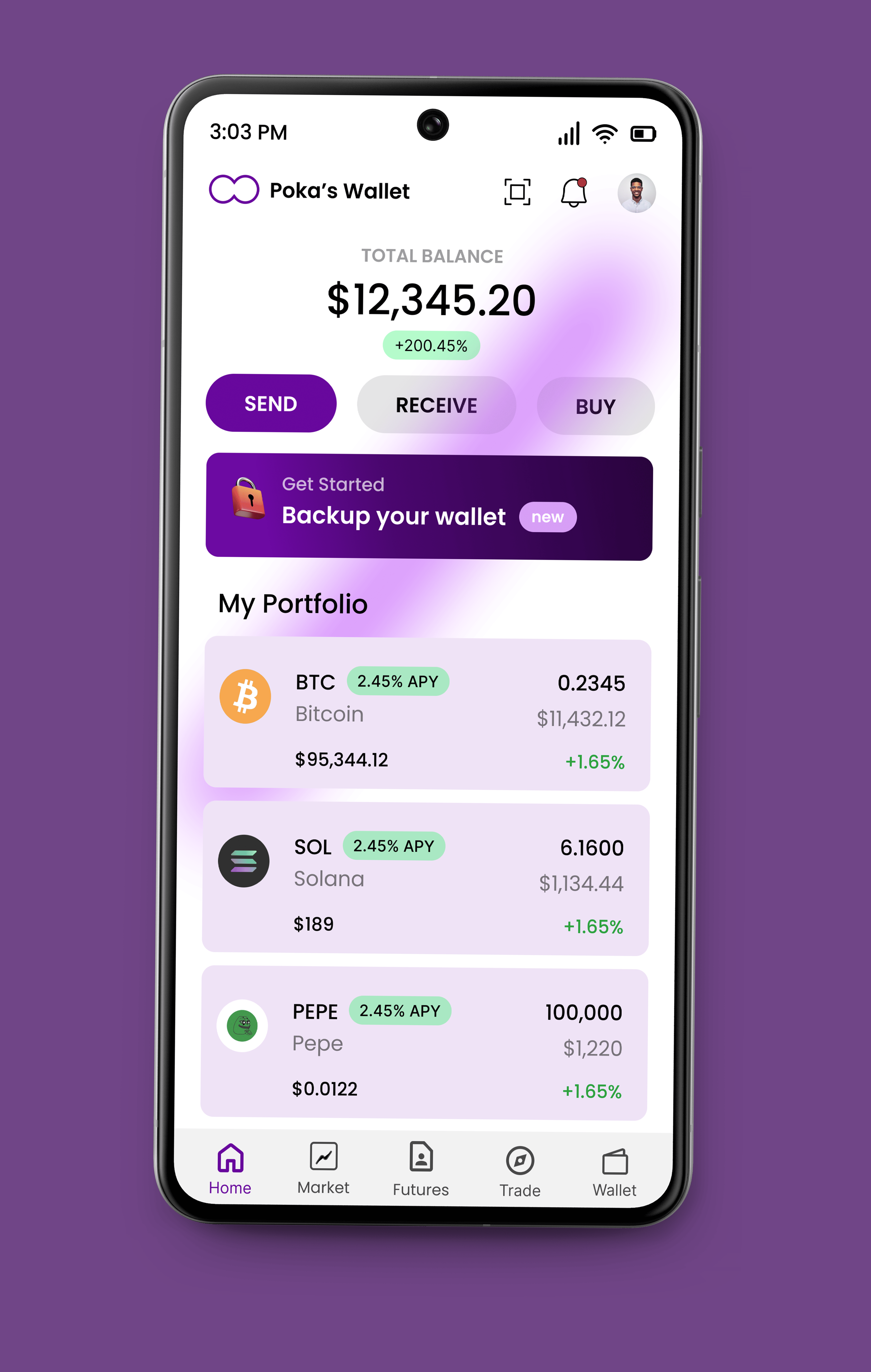 Crypto wallet interface design interactiion design prototype ui ux