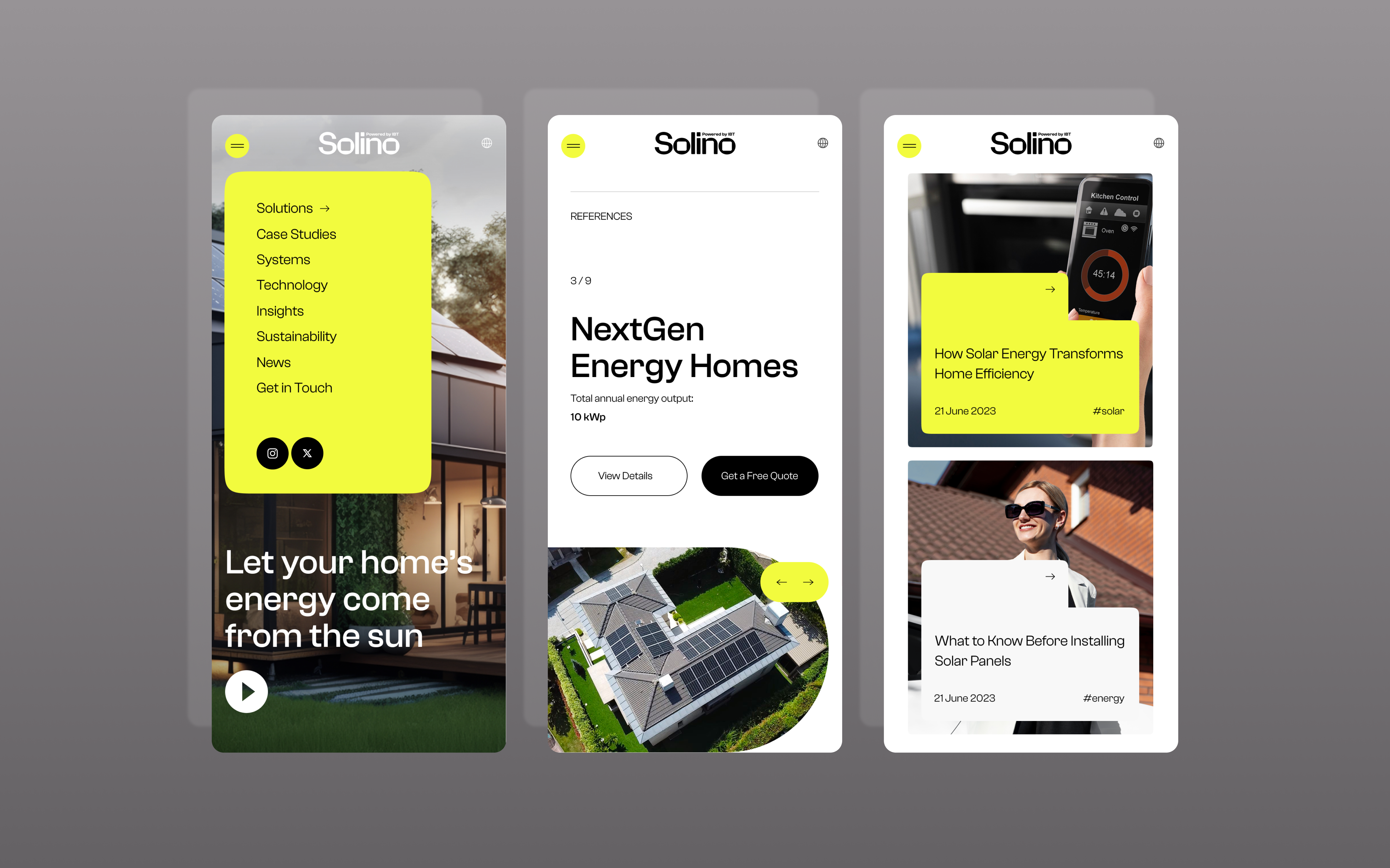 Solino branding clean concept creative design illustration layout typography ui ux