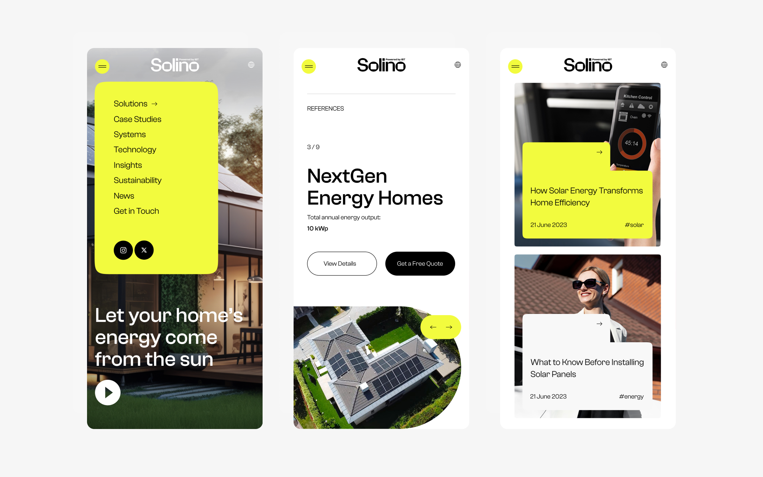 Solino branding clean concept creative design illustration layout typography ui ux