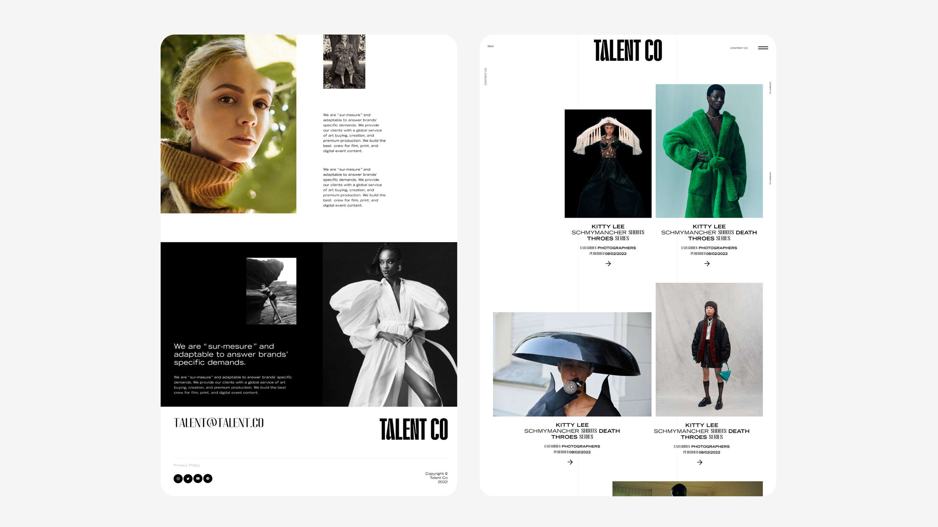 Talent Co branding clean concept creative design illustration layout typography ui ux