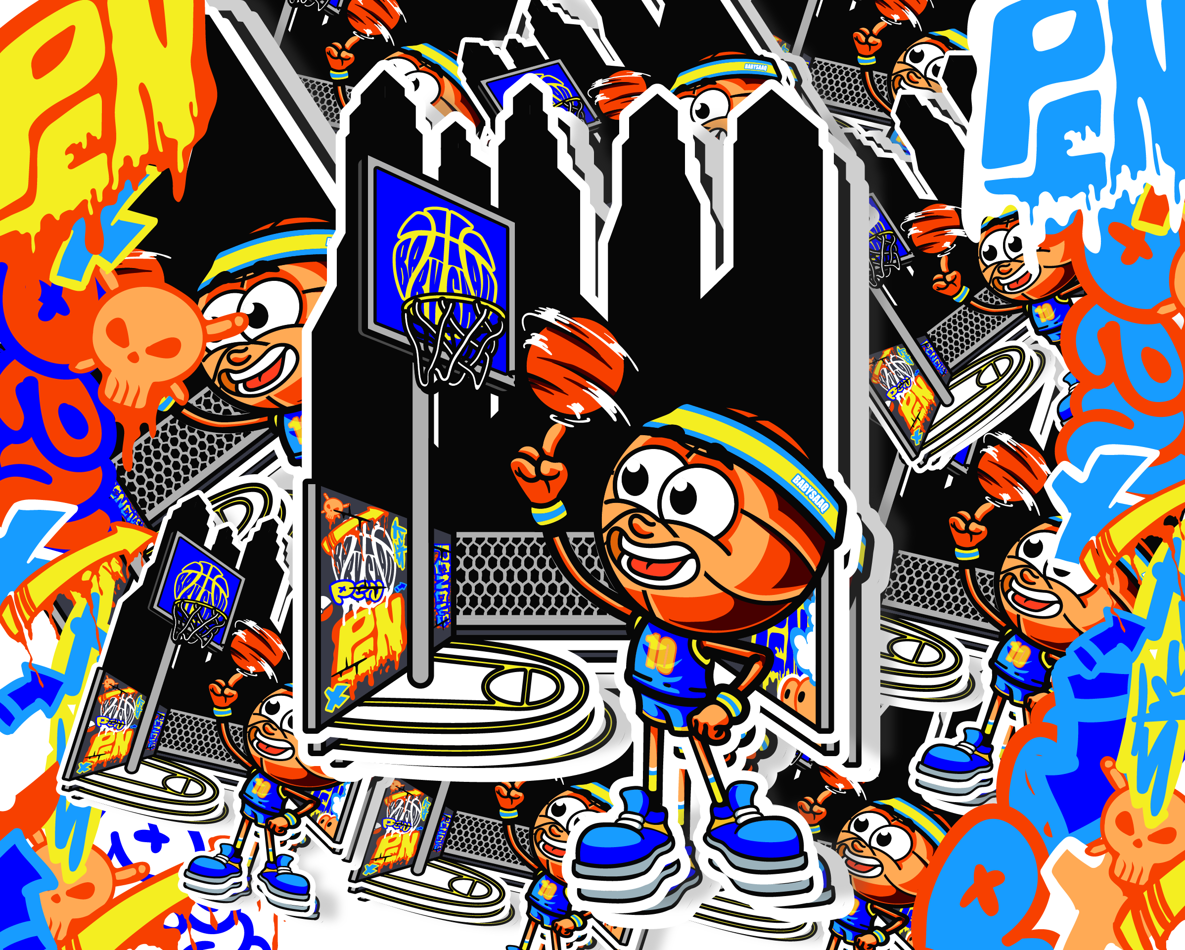 Baby saaq Cartoon Illustration 2dillustration adobeillustrator apparel basketball branding cartoon cartoons character characterdesign clothing design graphic design illustration logo mascot mascotlogo sketch sticker vector vectorart