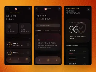 Sleeping App app design rest sleep sleeping ui ux design