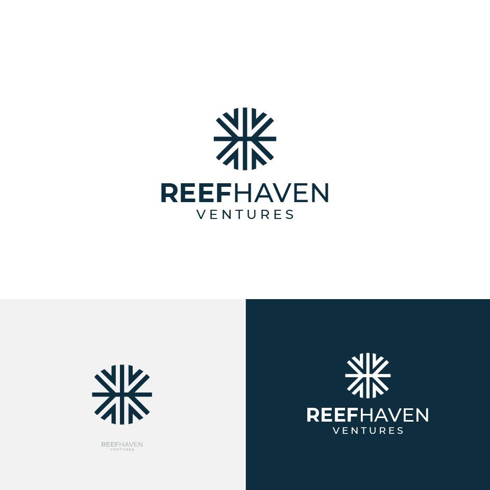 Reefhaven Logo Design brand business company concept corporate creative design graphic icon identity illustration initial letter logo logotype modern shape sign template vector