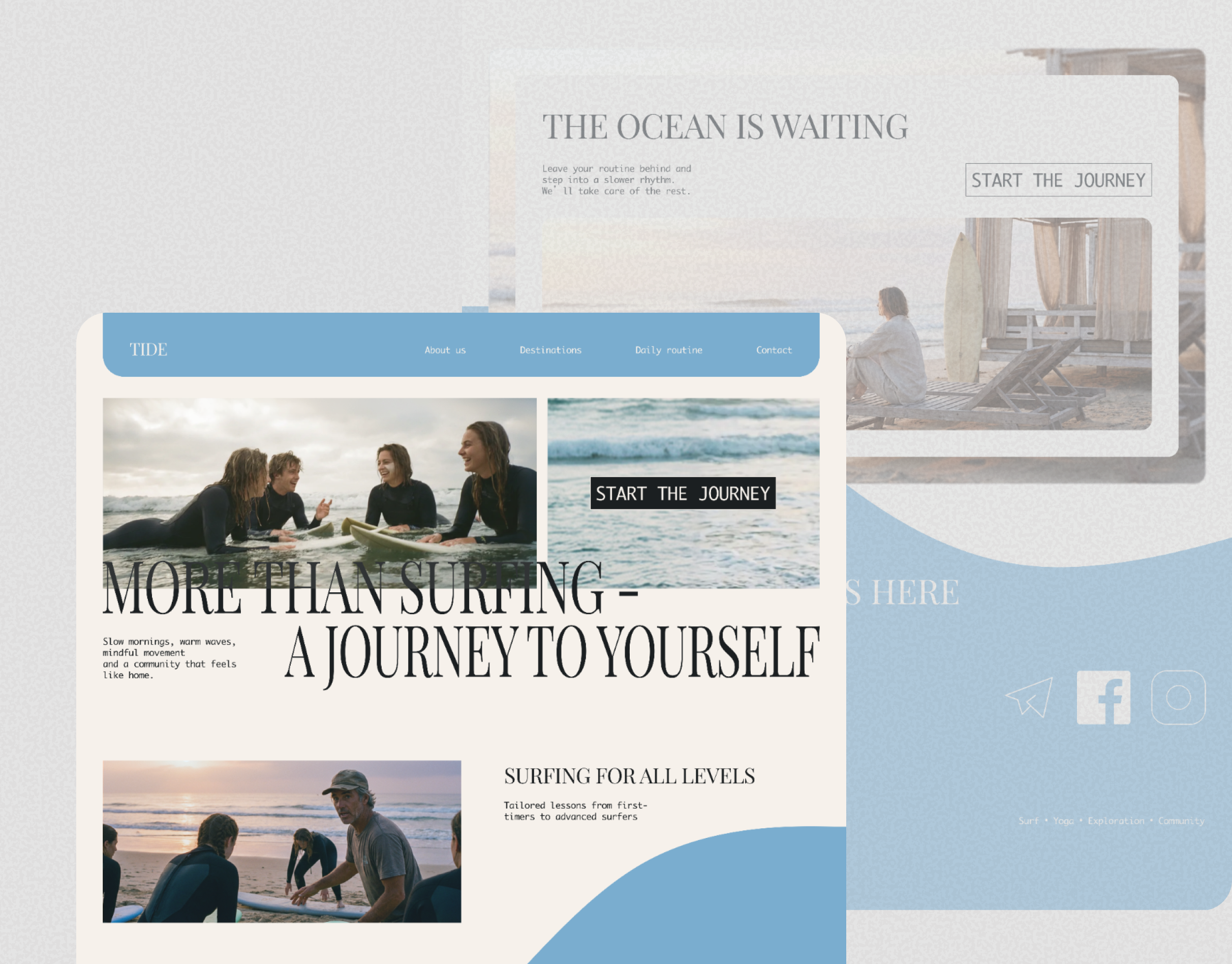 TIDE | LANDING PAGE ai design figma landing page surf ui web web design