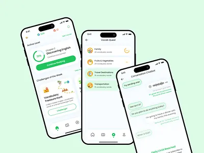 Language Learning App — AI-Powered Conversation & Practice aidesign appdesign chatbotui dribbble edtech educationapp figmadesign languagelearning learningapp minimalui mobileappdesign mobileui modernui premiumdesign productdesign startupdesign uidesign uiux userexperience uxdesign