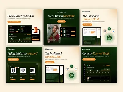 Levanta.io Social ad campaign, paid social media ad designs ad ad campaign ad design amazon animation branding ecommerce freelance freelancer illustration marketing marketing designs paid ad product shopify social ad social ad designs ui ux website website design