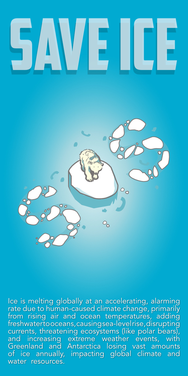 Save Ice bears graphic design ice ideas save ice save planet save world snow sos