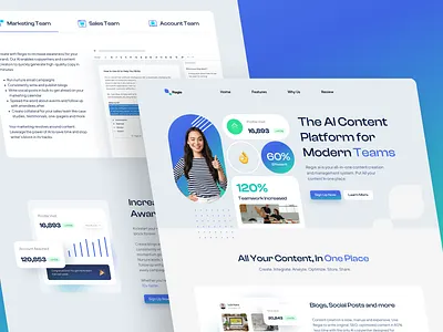 Regie - AI Content Platform Website ai cms content gradient illustration landing page saas screen website