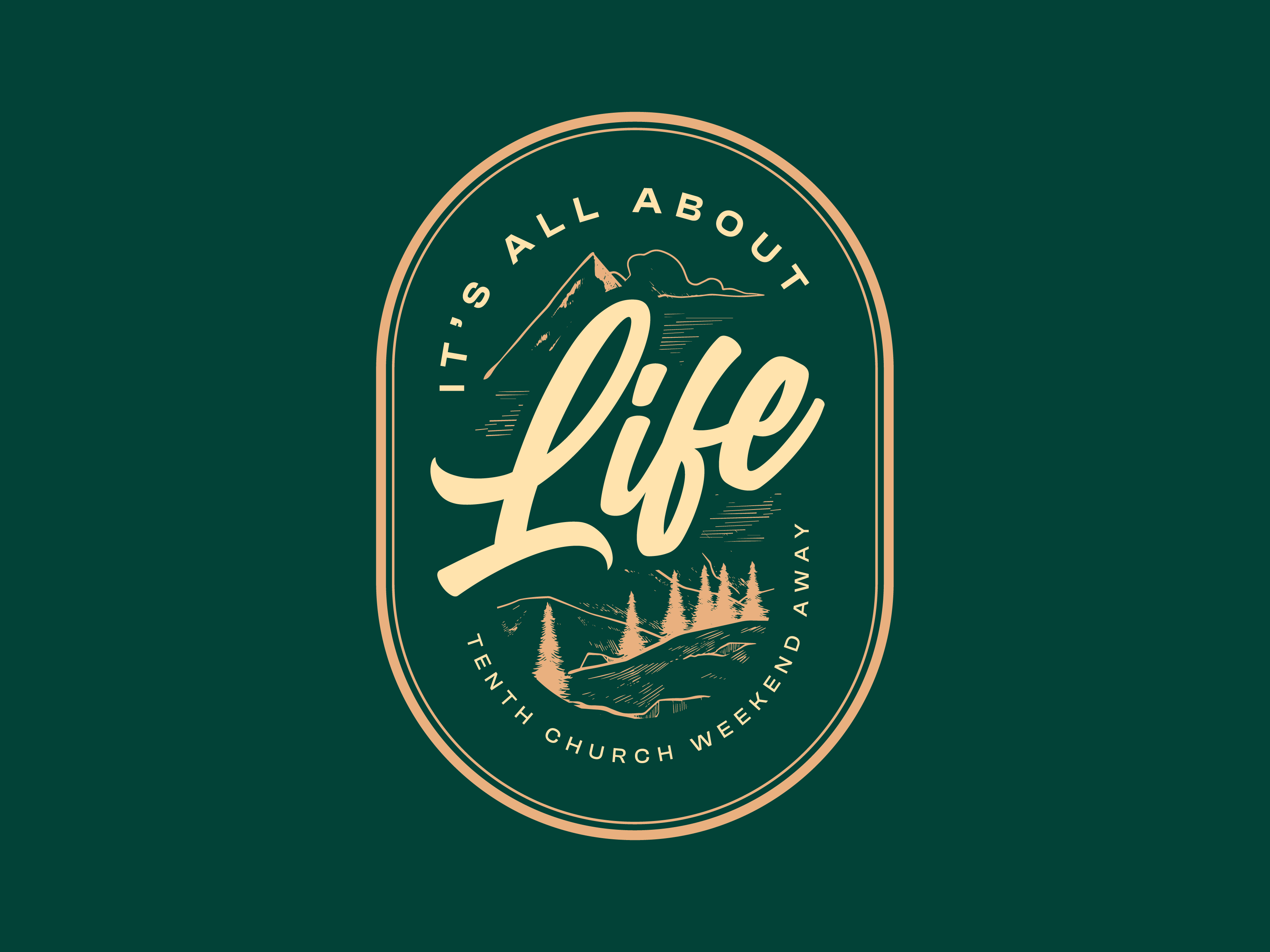 It's All About Life branding church community design emblem event design graphic design illustration logo logo design typography vector